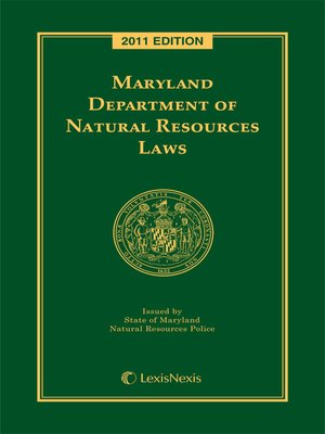 cover image of Maryland Department of Natural Resources Laws
